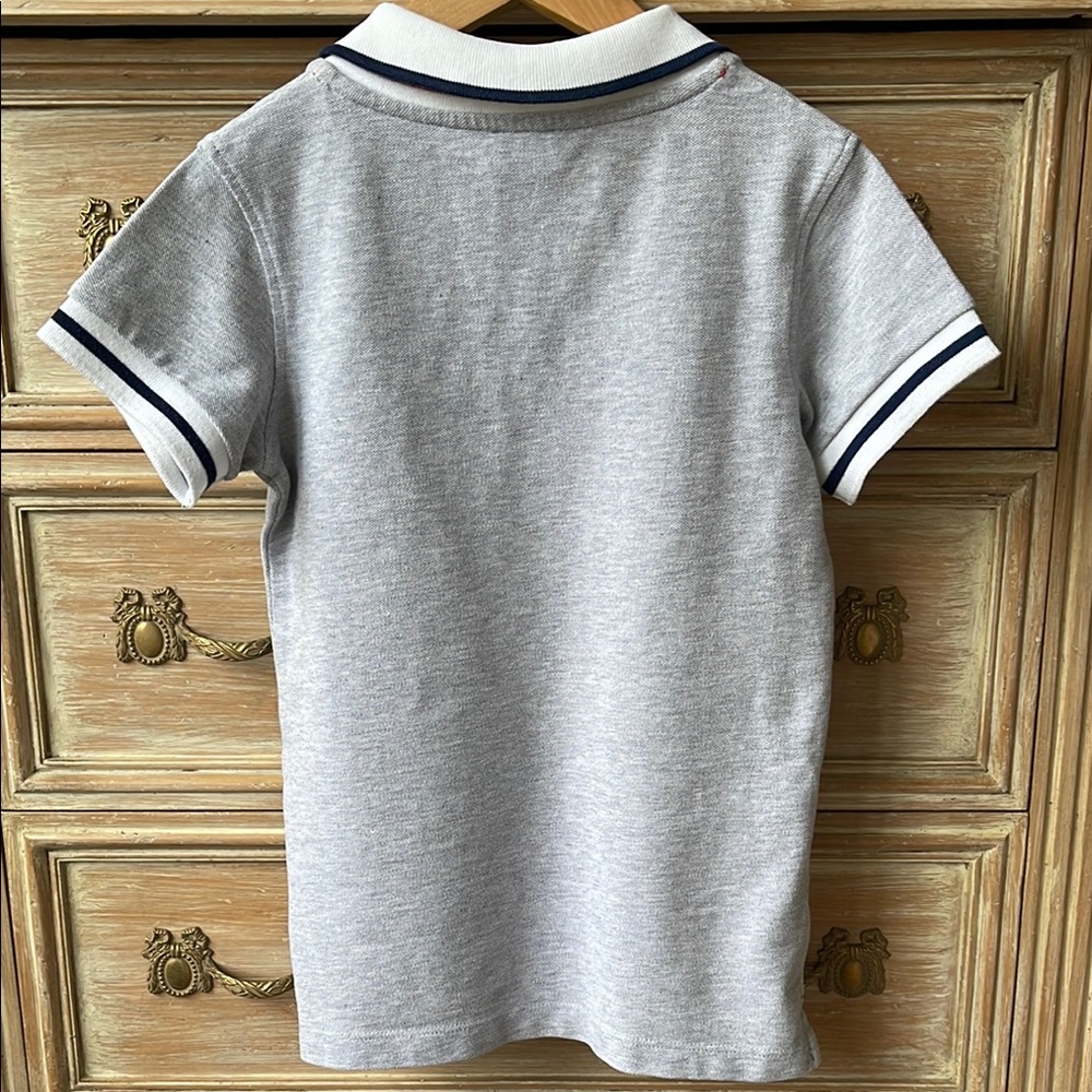 Jacadi Gray and White Polo Shirt with Classic Design - Picture 4 of 12